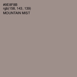 #9E8F8B - Mountain Mist Color Image